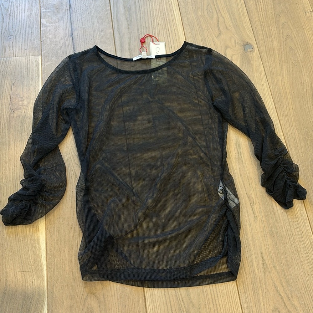 Casa Zeta Jones New with tags Woman’s Mesh black shirt